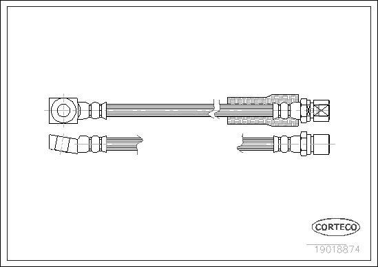 Corteco 19018874 - Brake Hose autospares.lv