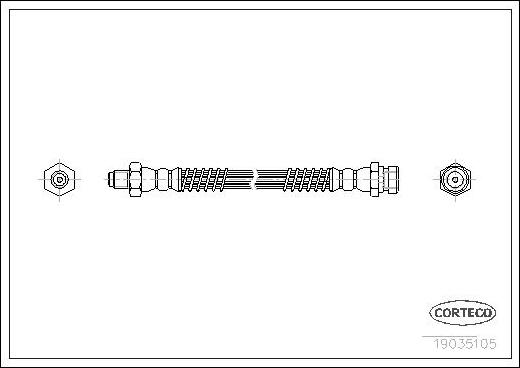 Corteco 19035105 - Brake Hose autospares.lv