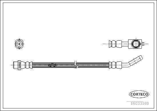 Corteco 19033598 - Brake Hose autospares.lv