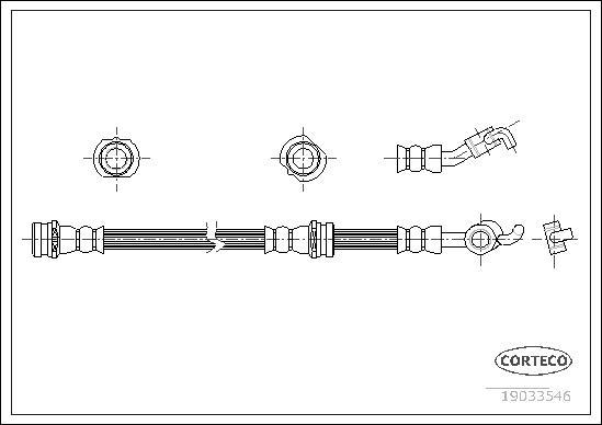 Corteco 19033546 - Brake Hose autospares.lv