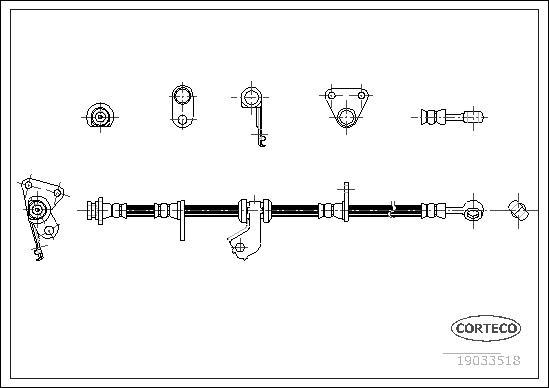 Corteco 19033518 - Brake Hose autospares.lv