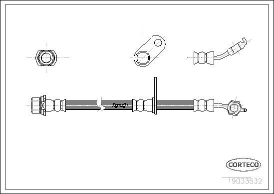 Corteco 19033532 - Brake Hose autospares.lv