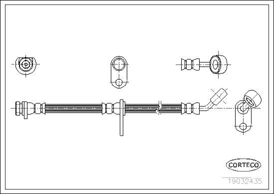 Corteco 19032435 - Brake Hose autospares.lv