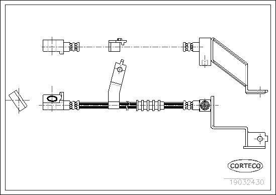 Corteco 19032430 - Brake Hose autospares.lv