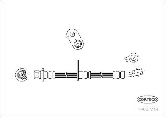 Corteco 19032314 - Brake Hose autospares.lv