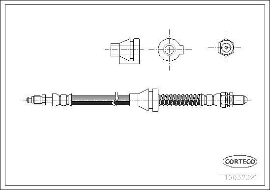 Corteco 19032321 - Brake Hose autospares.lv