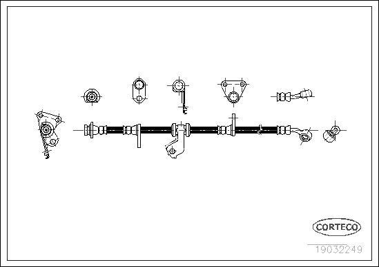 Corteco 19032249 - Brake Hose autospares.lv