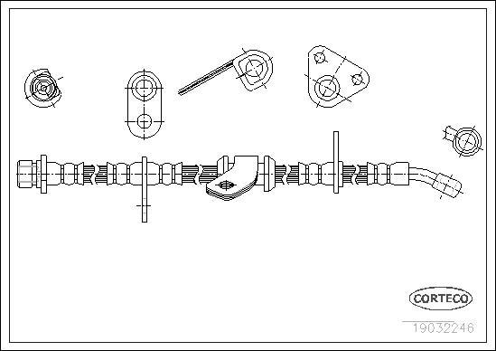 Corteco 19032246 - Brake Hose autospares.lv