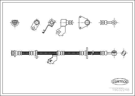 Corteco 19032248 - Brake Hose autospares.lv