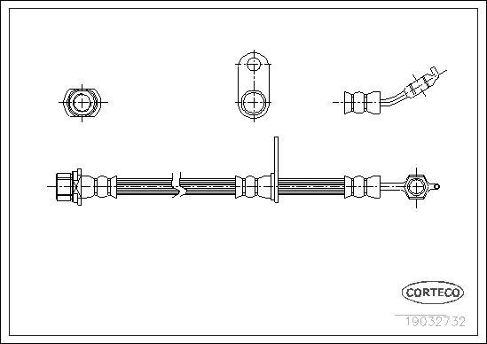 Corteco 19032732 - Brake Hose autospares.lv