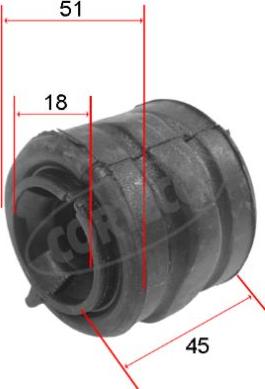 Corteco 80000096 - Bearing Bush, stabiliser autospares.lv