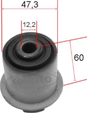 Corteco 21652928 - Bush of Control / Trailing Arm autospares.lv