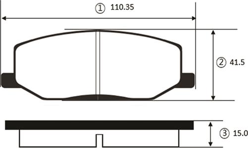 CTR GK0949 - Brake Pad Set, disc brake autospares.lv