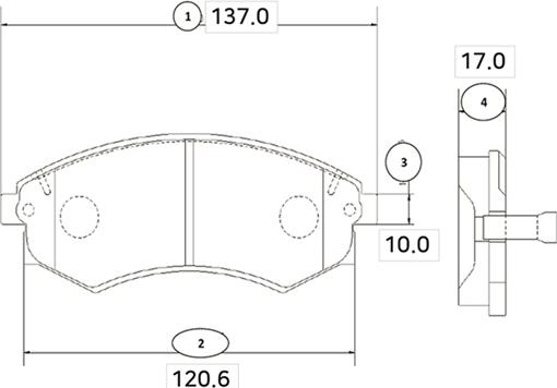 CTR GK0460 - Brake Pad Set, disc brake autospares.lv