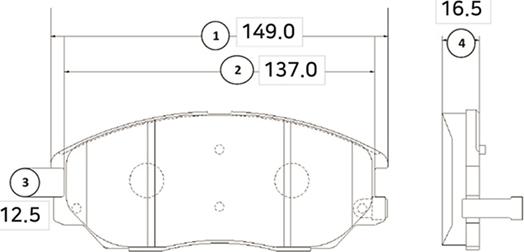 CTR GK0470 - Brake Pad Set, disc brake autospares.lv