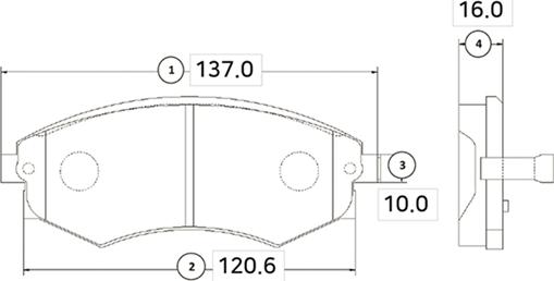 CTR GK0560 - Brake Pad Set, disc brake autospares.lv