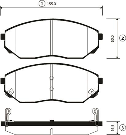 CTR GK0524 - Brake Pad Set, disc brake autospares.lv