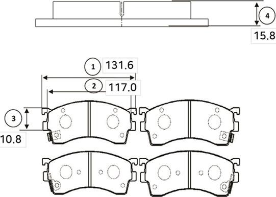 CTR GK0667 - Brake Pad Set, disc brake autospares.lv