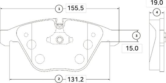 CTR GK0009 - Brake Pad Set, disc brake autospares.lv