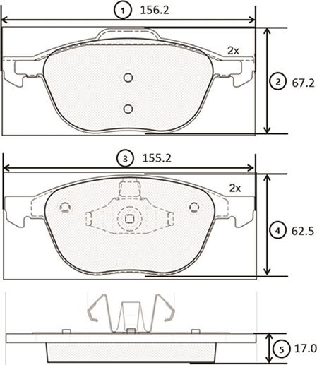 CTR GK0159 - Brake Pad Set, disc brake autospares.lv