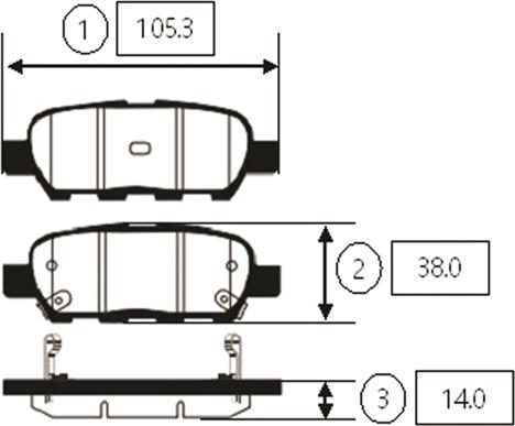 CTR GK0855 - Brake Pad Set, disc brake autospares.lv