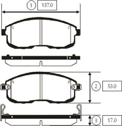 CTR GK0834 - Brake Pad Set, disc brake autospares.lv