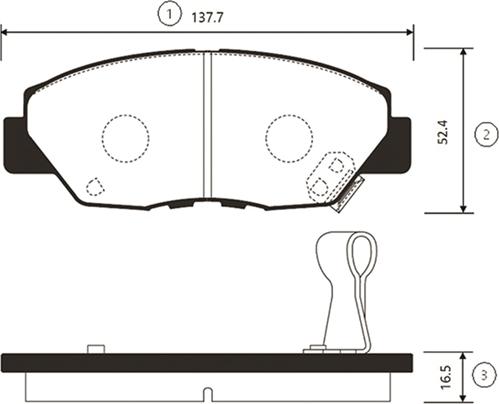 CTR GK0352 - Brake Pad Set, disc brake autospares.lv