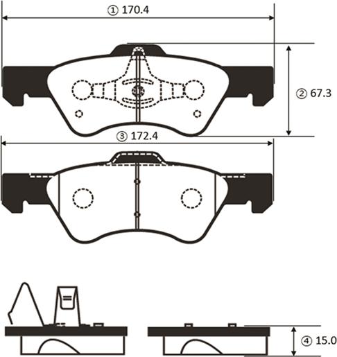 CTR GK0204 - Brake Pad Set, disc brake autospares.lv