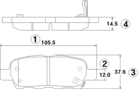 CTR GK0732 - Brake Pad Set, disc brake autospares.lv