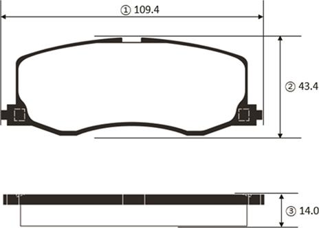 CTR GK1455 - Brake Pad Set, disc brake autospares.lv