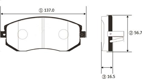 CTR GK1461 - Brake Pad Set, disc brake autospares.lv