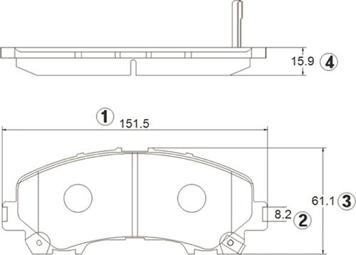 CTR GK1400 - Brake Pad Set, disc brake autospares.lv