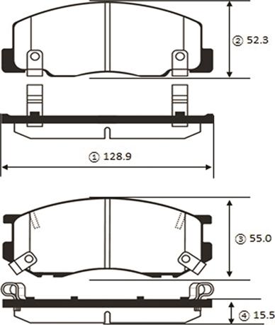 CTR GK1041 - Brake Pad Set, disc brake autospares.lv