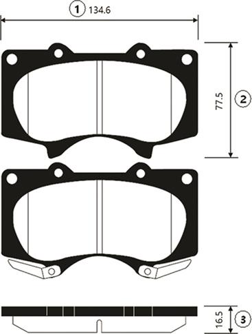 CTR GK1050 - Brake Pad Set, disc brake autospares.lv