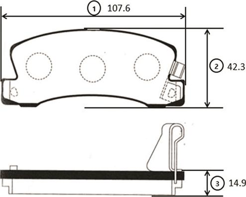 CTR GK1051 - Brake Pad Set, disc brake autospares.lv