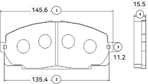 CTR GK1053 - Brake Pad Set, disc brake autospares.lv