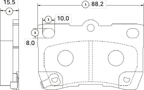 CTR GK1060 - Brake Pad Set, disc brake autospares.lv