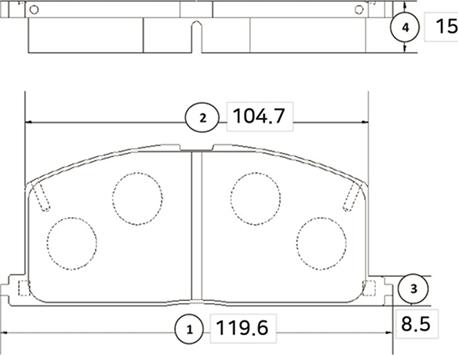 CTR GK1023 - Brake Pad Set, disc brake autospares.lv