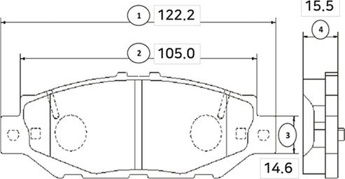 CTR GK1077 - Brake Pad Set, disc brake autospares.lv