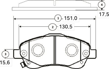 CTR GK1167 - Brake Pad Set, disc brake autospares.lv
