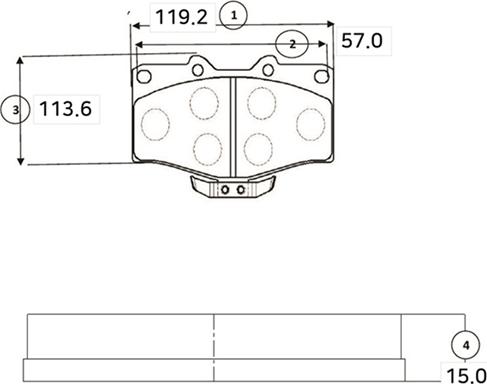 CTR GK1109 - Brake Pad Set, disc brake autospares.lv