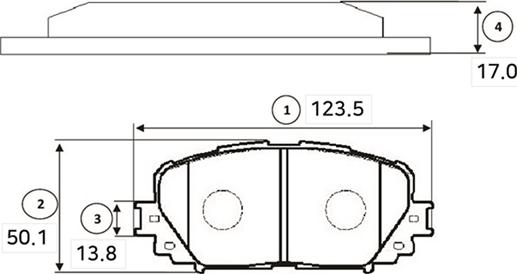 CTR GK1173 - Brake Pad Set, disc brake autospares.lv