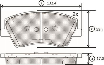 CTR GK1379 - Brake Pad Set, disc brake autospares.lv