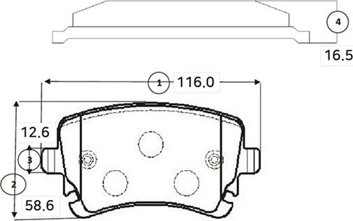 CTR GK1259 - Brake Pad Set, disc brake autospares.lv