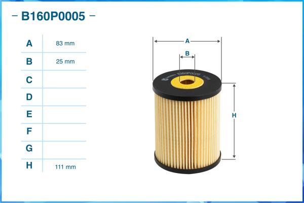 Cworks B160P0005 - Oil Filter autospares.lv