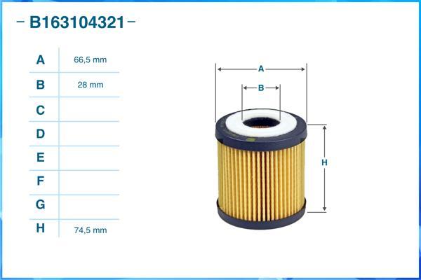 Cworks B163104321 - Oil Filter autospares.lv