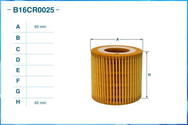 Cworks B16CR0025 - Oil Filter autospares.lv