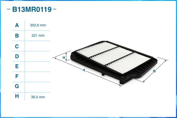 Cworks B13MR0119 - Air Filter, engine autospares.lv