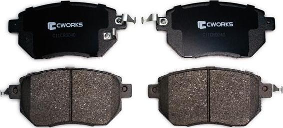 Cworks C11CR0040 - Brake Pad Set, disc brake autospares.lv