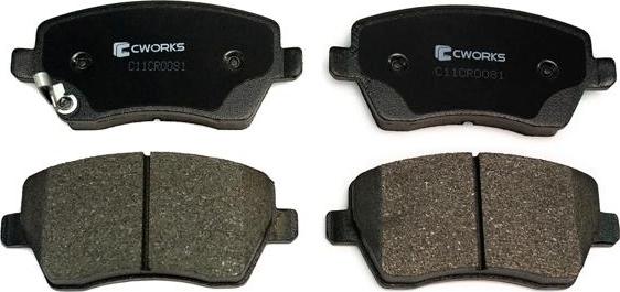 Cworks C11CR0081 - Brake Pad Set, disc brake autospares.lv